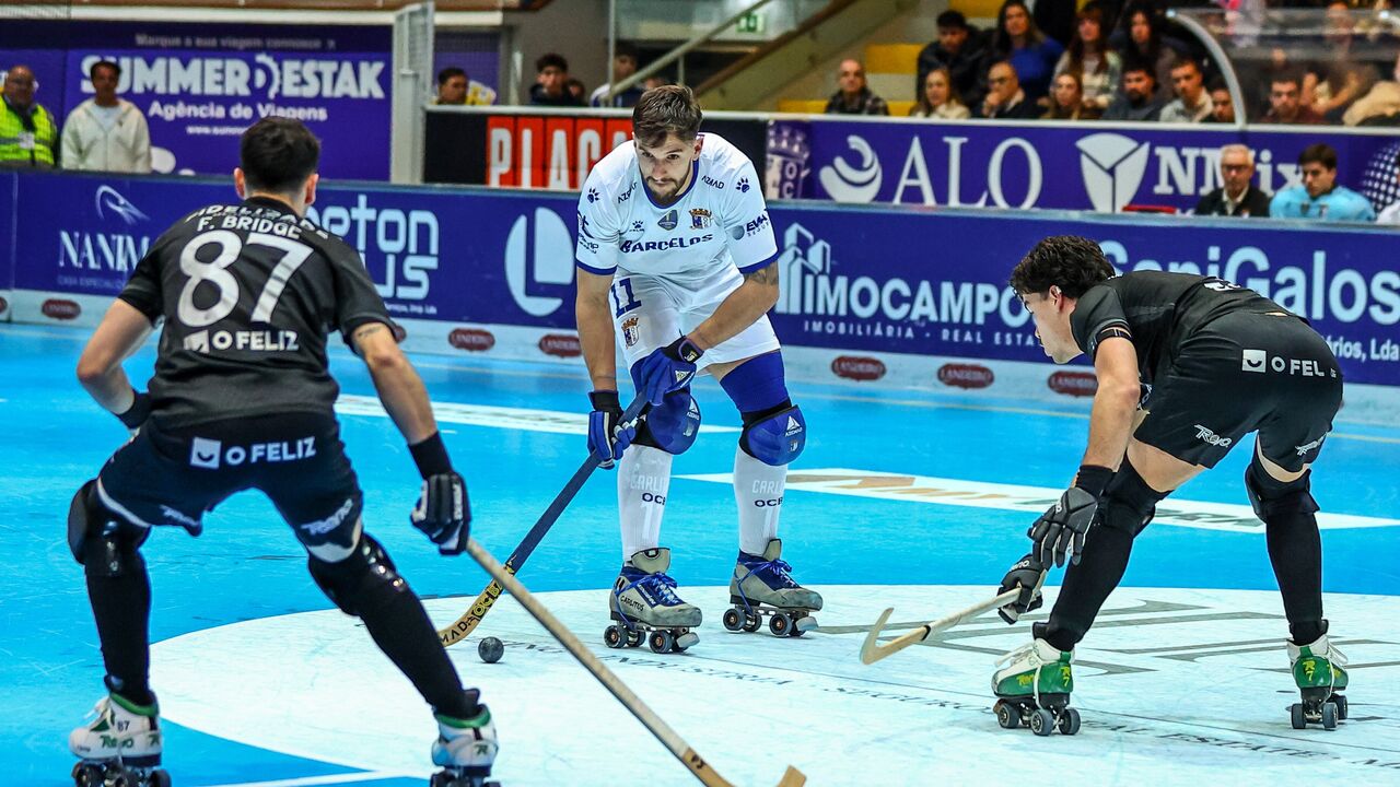 Jogo de hóquei em patins entre OC Barcelos e OFELIZ