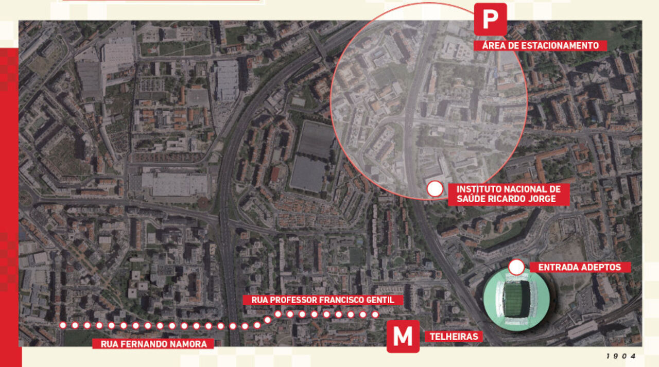 Informações úteis para adeptos do Benfica no dérbi em Alvalade
