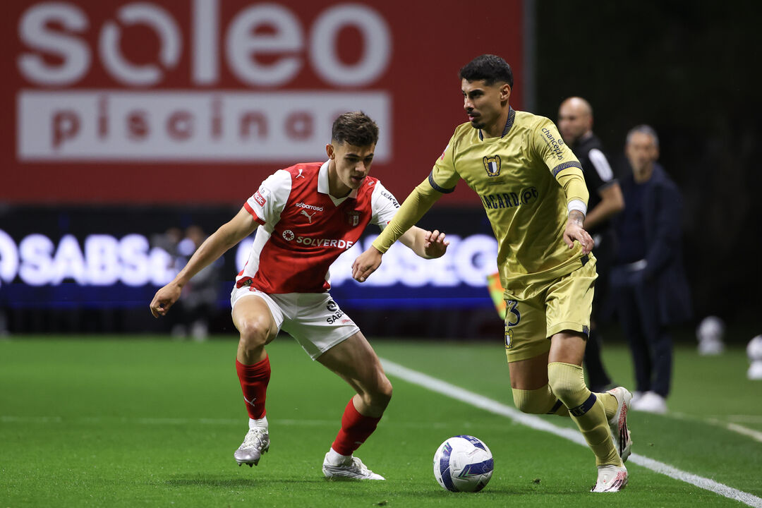 Gil Dias em ação contra o Sp. Braga