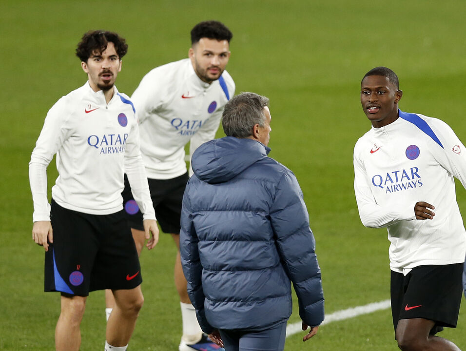 :Vitinha, Luis Enrique, Gonçalo Ramos e Nuno Mendes