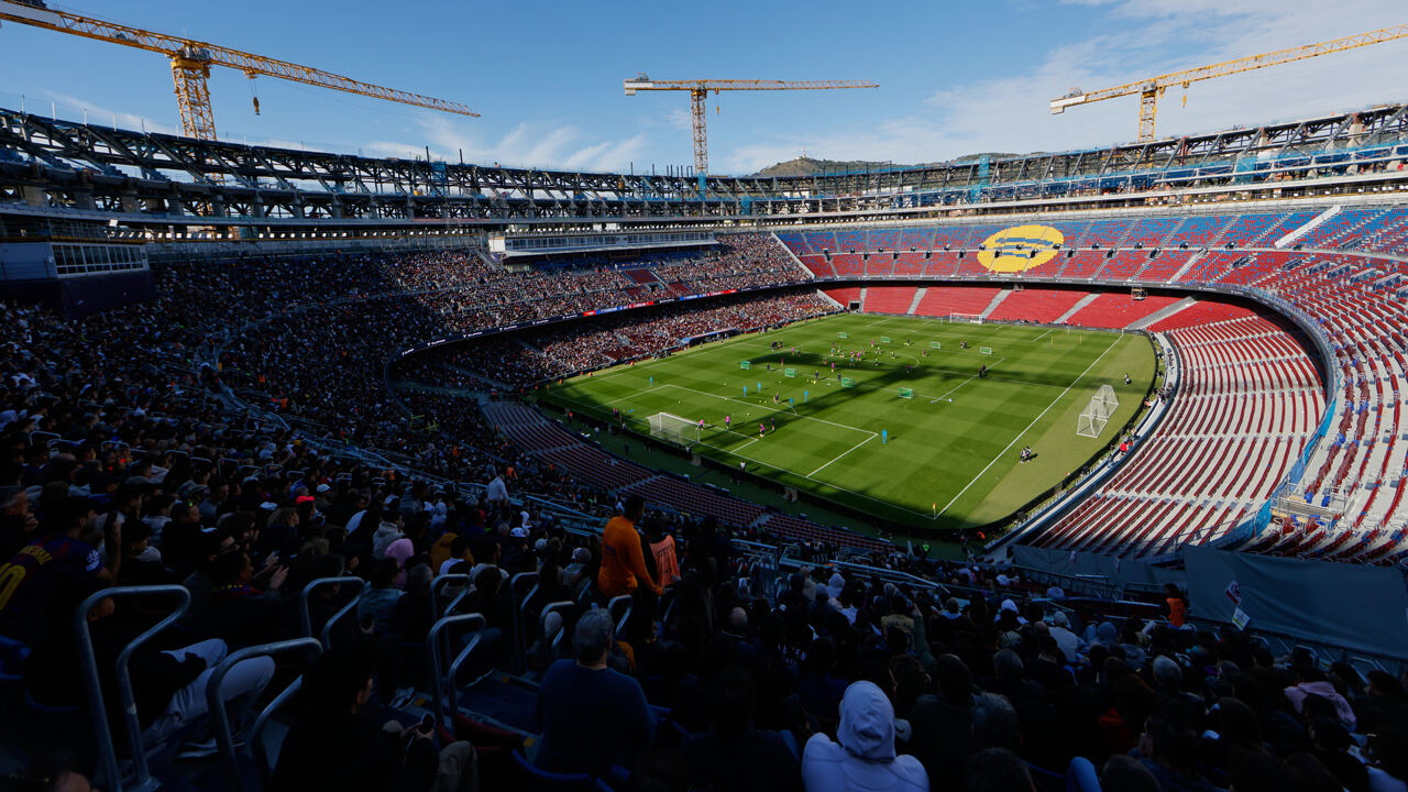 Vista geral do Camp Nou, estádio do Barcelona