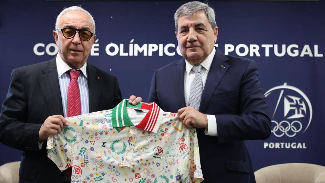 Alejandro Blanco, presidente do Comité Olímpico Espanhol, e Fernando Gomes, presidente do Comité Olímpico de Portugal