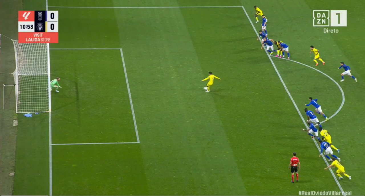 Polémica no Oviedo-Villarreal: árbitro manda repetir penálti falhado após invasão de área