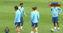 Jogadores do Barcelona mostram desagrado pela altura da relva do Metropolitano