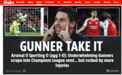 'The Sun': 'Arsenal nas meias-finais da Champions após exibição pouco convincente e... afetado por mais lesões'