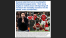 'Daily Mail': 'Arsenal contou com a sorte para chegar às meias-finais da Champions: a exibição nervosa no empate tenso com o Sporting não intimidará os monstros em mentalidade que se seguem'