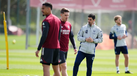 Mikel Arteta orientou o treino desta terça-feira, na véspera do duelo com o Sporting