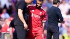 Salah lesionou-se em Anfield frente ao Crystal Palace