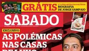 A primeira página da revista Sábado que estará nas bancas esta quarta-feira