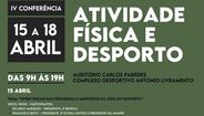 Conferência sobre atividade física e desporto em Benfica de 15 a 18 de abril