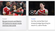 Sky Sports: 'Sem fogo, com algum medo, mas Arsenal ultrapassa Sporting para alcançar meias-finais da Champions'