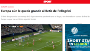 Jornal 'Sport': «A Europa ainda é grande demais para o Betis de Pellegrini»»