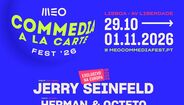 Jerry Seinfeld atua no Festival Internacional de Humor de Lisboa, em novembro.
