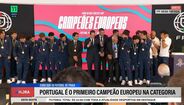 Troféu caiu e jogadores portugueses ficaram em sobressalto