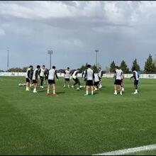 <![CDATA[ Boa disposição no treino do Sporting antes do jogo com o Arsenal: veja as imagens ]]>