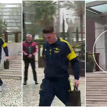 <![CDATA[ Da loucura com Gyökeres à quase queda de Arteta: o momento em que a comitiva do Arsenal deixou o hotel rumo a Alvalade ]]>