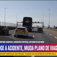 <![CDATA[ Mudança de planos obriga Benfica a seguir pela Ponte Vasco da Gama e provoca atraso na chegada a Alvalade ]]>