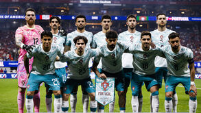 Seleção Nacional antes do jogo com os EUA