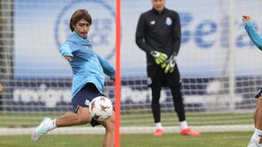 Rodrigo Mora no treino do FC Porto