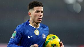 Enzo Fernández em ação pelo Chelsea