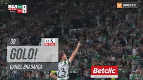 O golo da reviravolta do Sporting frente ao Santa Clara: Daniel Bragança no sítio certo para faturar