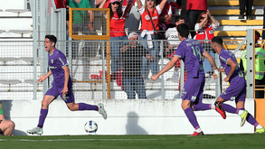 Fran Navarro festeja o golo da vitória do Sp. Braga em Moreira de Cónegos