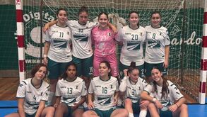 Equipa do Águias de Santa Marta no Campeonato Nacional feminino sub-19 de futsal