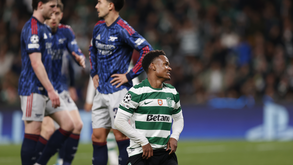 Geny Catamo durante o Sporting-Arsenal