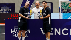 Taynan, o selecionador Jorge Braz e Merlim