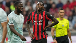 Rafael Leão durante o AC Milan-Udinese