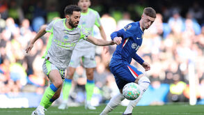 Bernardo Silva em ação frente ao Chelsea