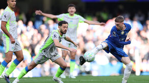 Bernardo Silva em ação frente ao Chelsea