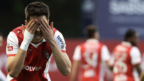 Pau Víctor festeja golo marcado ao Arouca