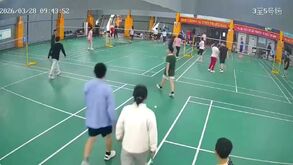 Jogadores não ganham para o susto: condutor invade partida de badminton