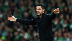 Mikel Arteta em Alvalade, durante o Sporting-Arsenal
