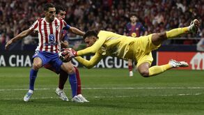 Jogo entre Atlético de Madrid e Barcelona na Liga dos Campeões