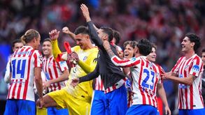 Atlético de Madrid celebra apuramento para as meias-finais da Champions