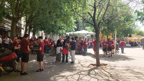 Adeptos do Sp. Braga já fazem a festa em Sevilha