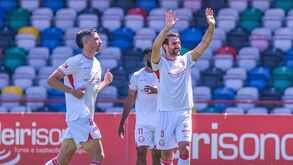 Jogadores do U. Leiria a celebrar