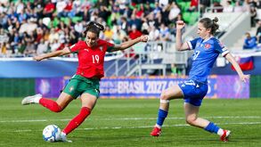 Diana Gomes em ação no Eslováquia-Portugal