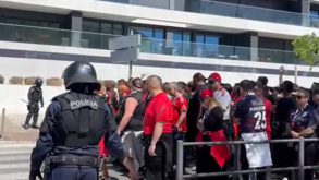 Adeptos do Benfica rumo a Alvalade