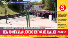 As imagens do cortejo dos adeptos do Benfica rumo a Alvalade sob forte medidas de segurança