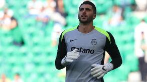 Rui Silva durante o aquecimento do Sporting-Benfica