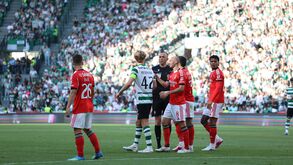 Benfica vence Sporting por 1-0 na primeira parte do jogo da Liga Betclic
