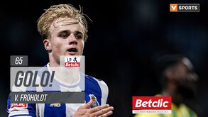 O golo de Froholdt que fechou as contas da vitória do FC Porto sobre o Tondela