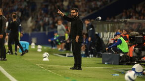 Gonçalo Feio durante o jogo com o FC Porto