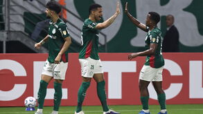 Jogadores do Palmeiras celebram