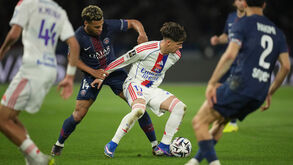 Afonso Moreira em ação frente ao PSG