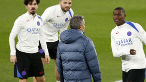 Vitinha, Luis Enrique, Gonçalo Ramos e Nuno Mendes