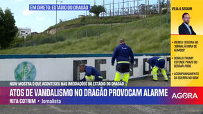 Atos de vandalismo junto ao Estádio do Dragão: já decorrem os trabalhos de limpeza